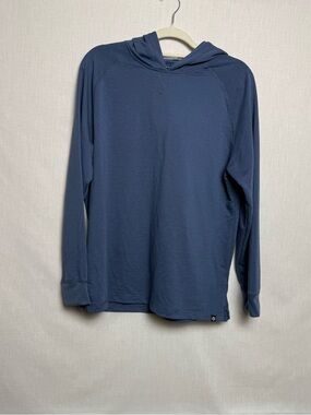 Sperry Premium Apparel Hooded Pullover Blue Long Sleeve Hoodie Size Large